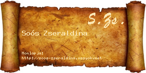 Soós Zseraldina névjegykártya